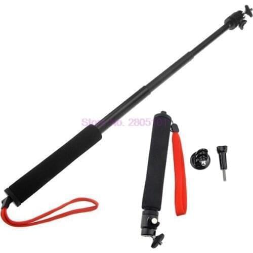 By DHL or EMS 50 pieces Handheld Telescoping Extendable Pole Monopod with Tripod Mount Accessories for GoPro Hero 1/2/3