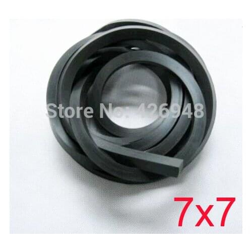 7x7 7mm width Fluoride rubber square Strip FKM Viton seal Bar Resistant Acid Alkali