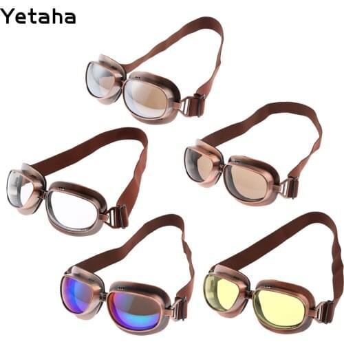 Anti-fog Vintage Motorcycle Glasses Goggles Motocross Goggles Anti-UV Retro Cruiser Steampunk ATV Bike Cycling Eyewear Glasses