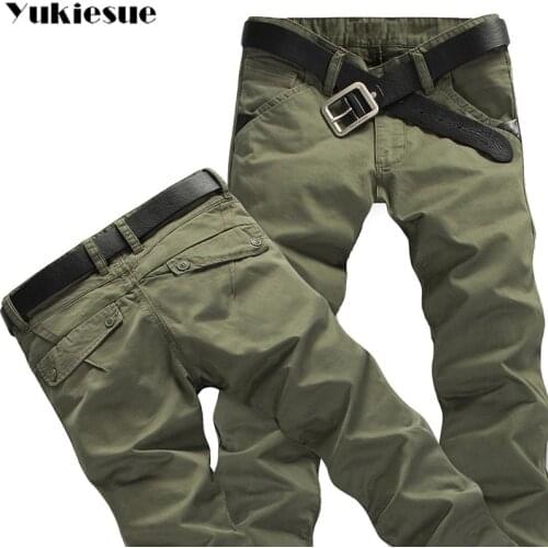 Mens Winter Pants Thick Warm Cargo Pants Casual Fleece Pockets Fur Trouser Plus Size 38 40 Fashion Loose Baggy Joger Worker Male