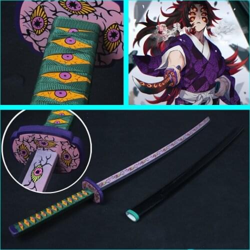 Demon Slayer Kimetsu No Yaiba Michikatsu Tsugikuni Kokushibo Weapon Sword Cosplay Replica Prop PVC Props for Halloween Christmas