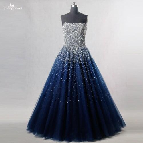RSE197 Yiaibridal Elegant Bling Bling Silver Beading Readt To Ship Stock Dress Long Royal Blue Prom Dress