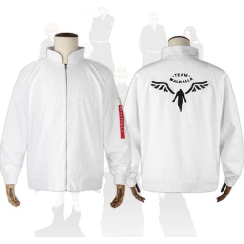 Anime Tokyo Revengers Cosplay Costume Hanemiya Kazutora Walhalla Uniform Coat White Jacket Adult Men Embroidery