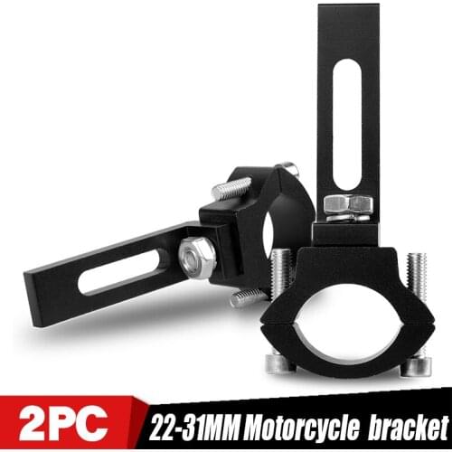 20 - 31mm Motorcycle Headlight Bracket LED Light Mount Aluminum Alloy Motorbike Fog Light Tube Clamp Mounting Brackets