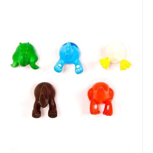 Hot Sale 1PC 6 Colors Cute Cartoon Animal Tail Sucker Suction Hook Baby Bathroom Towel Hanger Holder Wholesale