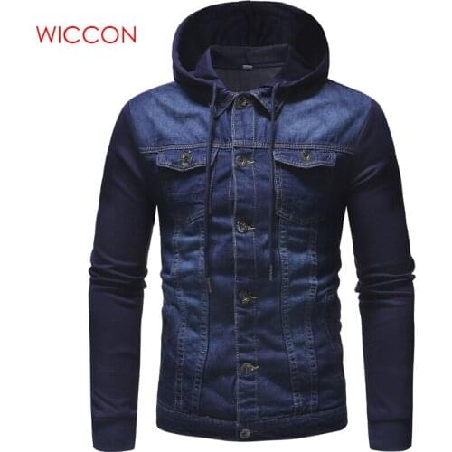 Brand New 2020 Men Jeans Jackets Men Hooded Autumn Denim Coats Male High Quality Fashion Classic Solid Clothes