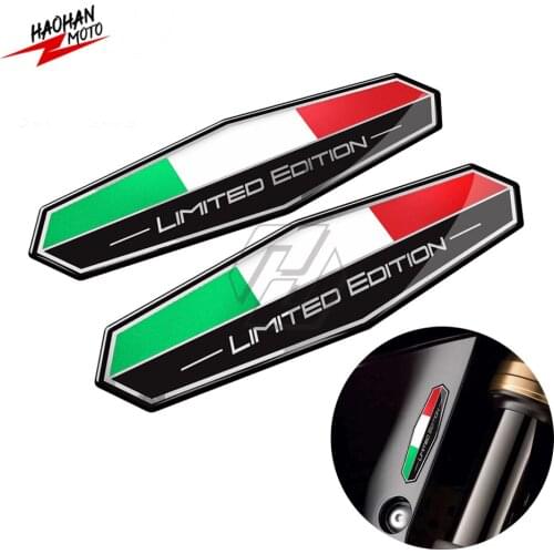 For Aprilia Ducati Triumph Kawasaki Yamaha Honda Suzuki for Car Decals Italy Flag Sticker Italia Limited Edition Decal