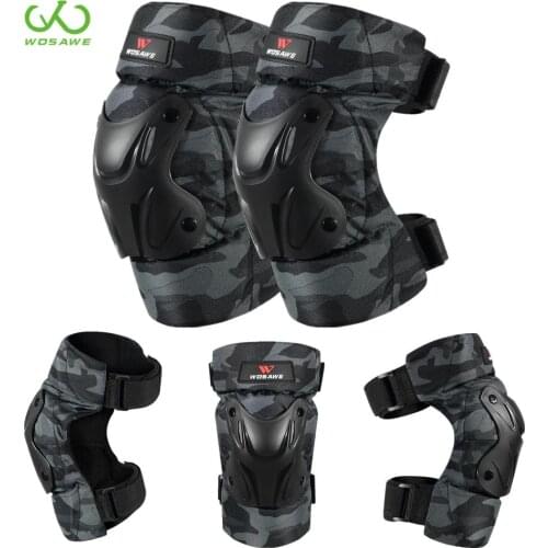 WOSAWE MTB Motocross Kneepads Protective Gear Gurad Elbow Protector Adult Snowboard Sports Motorcycle Knee Pad Protection Suit