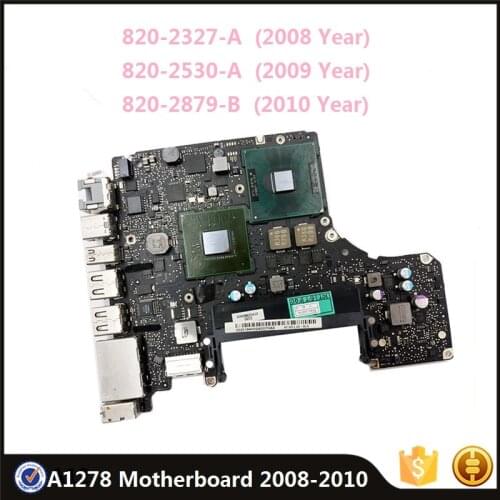 Original A1278 Motherboard for Macbook Pro 13" 2008-2010 Year 820-2327-A 820-2530-A 820-2879-B Logic Board 2.0Ghz 2.4/2.53/2.66G
