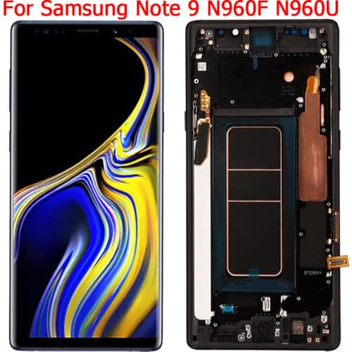 Original Note9 Screen For Samsung Galaxy Note 9 Display With Frame 6.4" SM-N960F N960A N960FN LCD Touch Screen Display Assembly