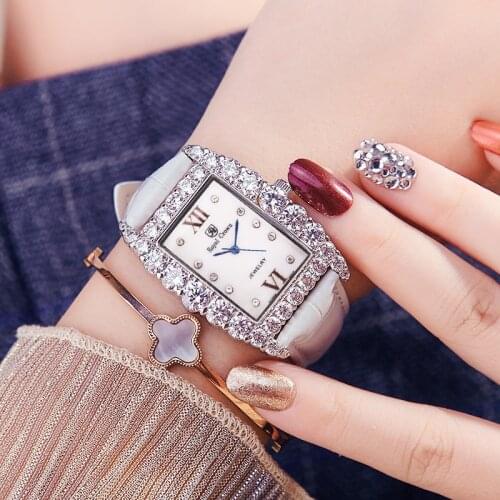 Royal Crown Luxury Jewelry Lady Womens Watch Fashion Hours Dress Colorful Bracelet Crystal Rhinestone Girls Birthday Gift Box