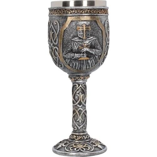 Knight Goblet Export Armor Samurai High Red Wine Glass Personality Gift Paladin Stainless Steel Cup For Man