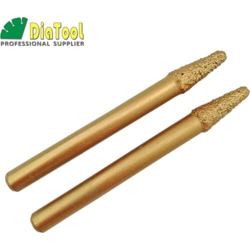 SHDIATOOL 2pcs CNC Engraving Bits, Stone Carving Tools, 8-4 Tapper Ball-end Cutter, Angle 13 Degree Shipping Free