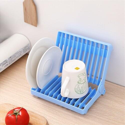 Foldable Dish Drainer Home Kitchen Cutlery Plates Dish Rack for Bowls Plates Chopsticks Spoons Storage Shelf Organizer Holder