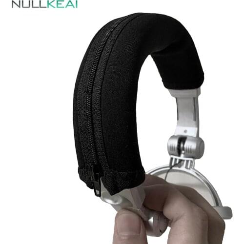 NULLKEAI Replacement Headband Cover Zipper Cushion For Audio-Technica ATH-ANC7B Headphones