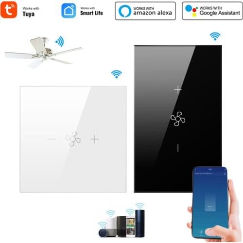 Tuya EU/US Wifi Smart Ceiling Fan Switch Smart Life APP Remote Various Speed Control Works With Alexa Google Home Echo