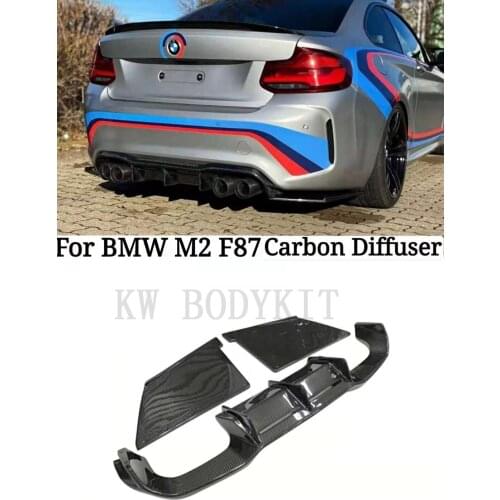High Quality Carbon Fiber Rear Bumper Diffuser Lip For BMW F87 M2C M2 MTC Style Car styling Body Kit 2016-2019Corner Valance Cov