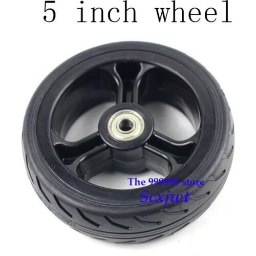 High Quality 5 inch solid tyre wheels and alloy rim for Fast wheel F0,jackhot,Nes carbon fiber scooter motorcycle wheel tire