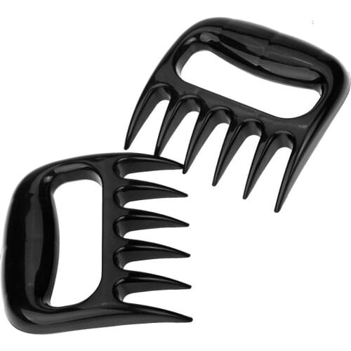 1Pair Pulled Pork Shredder Claws-Easily Lift Handle Shred and Cut Meat Heat Resistance Non-Stick BBQ Tool Accessories BPA Free