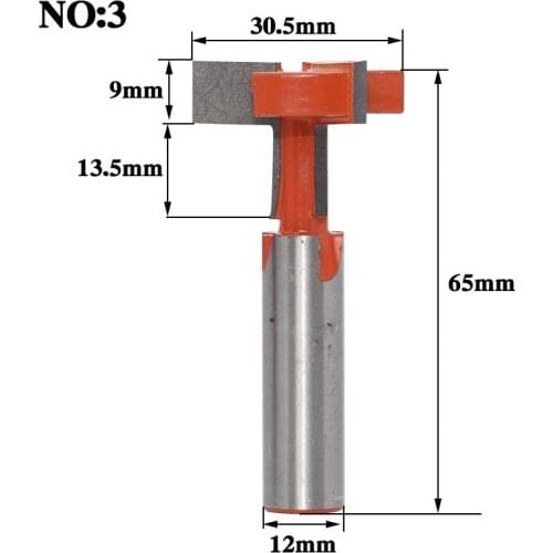 1pcs 12mm Shank Top Quality T-Slot & T-Track Slotting Router Bit For Woodworking Chisel Cutter Wholesale Price