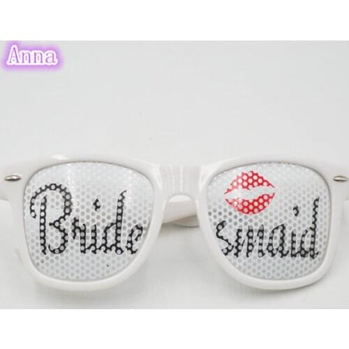 1pc Bride maid white Party Sunglasses Party Favors Bridal Bachelorette Party Favors wedding decorations wedding party supplies