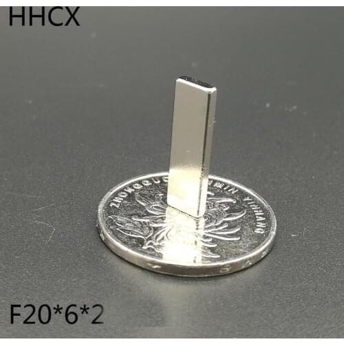 10 20 50 100PCS/LOT Magnet 20x6x2 N35 NdFeB Magnets 20*6*2 Block MAGNET 20 x 6 x 2 for moto