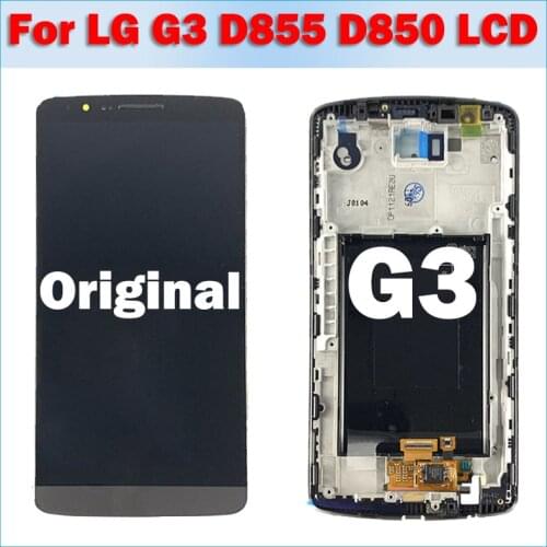 100% Original G3 LCD For LG G3 LCD D850 D851 D855 LCD Display with Touch Screen Digitizer Assembly With Frame For LG G3 LCD