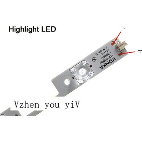 50pcs/for KONKA 6 Leds 51.5 cm concave lens 3V32 inch general purpose LCD TV backlight strip led50X1800A lamp bar