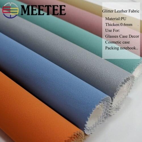 50cm Meetee 135cm Faux Leather Fabric Chunky Glitter Cloth for Luggage Notebook Material DIY Craft Decoration Accessories
