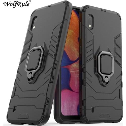 For Samsung Galaxy A10 Phone Case TPU Hard PC For Samsung A10 Mobile Case Ring Holder Stand Magnetic Armor Case SM-A105F 6.2"