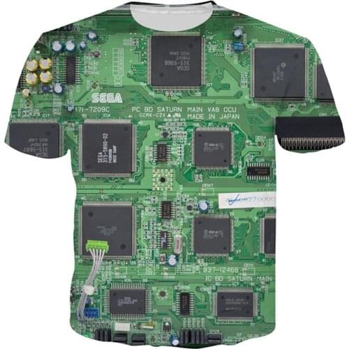 CPU Processor Circuit Diagram 3D Print T Shirt Women Men Summer Tshirt Childrens Funny Tops Fashion Tees Birthday Brand Clothes