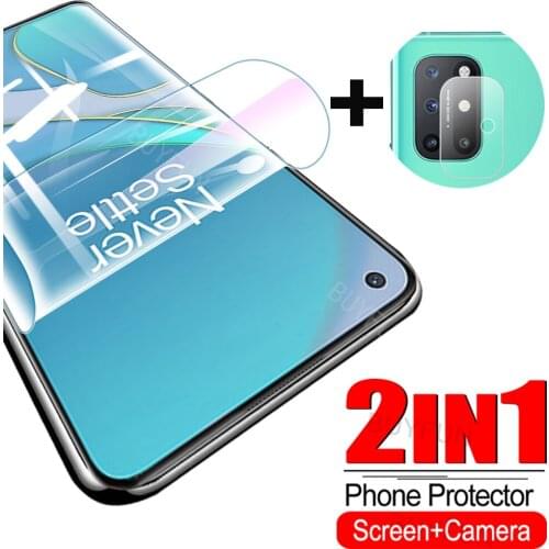 2 IN 1 Hydrogel Film For OnePlus 8t 7t 8 7 Pro Screen Protector On One Plus 8t 7t 8Pro 7Pro 8 7 t Camera Lens Glass+Front Film
