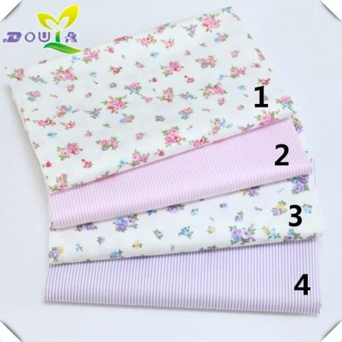 Small floral stripes cotton twill Cotton Apron AB quilt handmade cloth sewing cloth fabric DIY