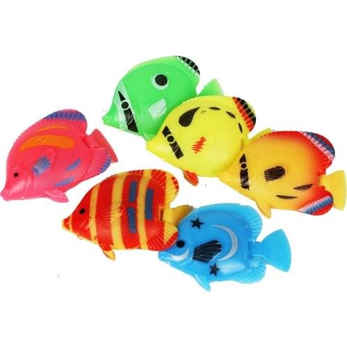 5pcs Fish Tank Model Fake Fish Plastic Will Swimming Fish Tank Ornamental Fish Tropical Fish Desktop Fish Children Pool Toys