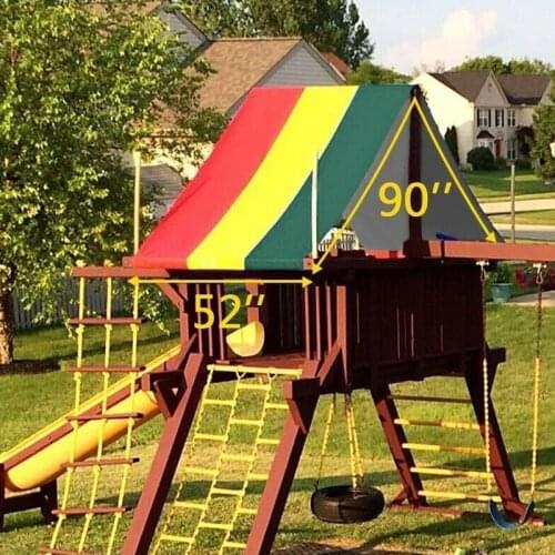 New Slide Playhouse Cover Awnings Playground Canopies Replacement Kid Shade Tarp Waterproof Colorful Striped SCI88