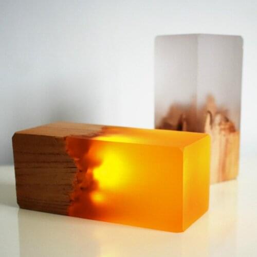 European-style modern new product creative gift custom resin solid wood night light gift led desk lamp new strange LX102426