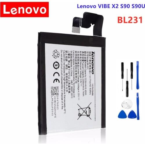 Lenovo Original Battery BL231 2300mAh For Lenovo X2 Li-ion Battery Replacement For Lenovo VIBE X2 Lenovo S90 S90u + Free Tools