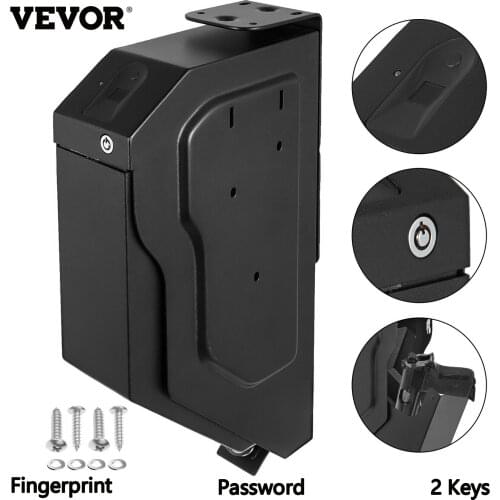 VEVOR Handgun Fingerprint or Digital Keypad Lock Pistol Gun Weapons Security Deposit Storage Box Voult Under a Table