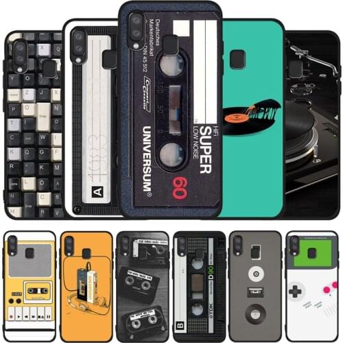 Retro music tape game console Soft Case For Samsung A10 A30 A40 A50 A70 M10 M20 M30S M40 A01 A21 A31 A51 A71 A20E black Case