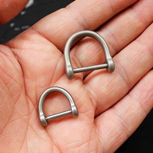 S/L Titanium Alloy Hooves Buckle Outdoor EDC Tool Keychain Accessories D Shape Buckle