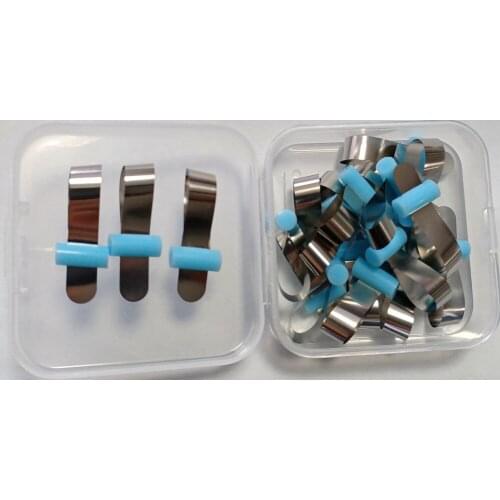 Blue Adult 6.5mm Dental Matrix Band Tofflemire Matrice Stuck SS Rubber Retainer Preformed Composite Forming Sheet