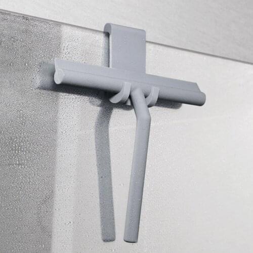 Window Washer Shower Squeegee Glass Wiper Scraper Glass Wiper Silicone Scraper Cleaner Hook Clean Crystals Mirror Wiper