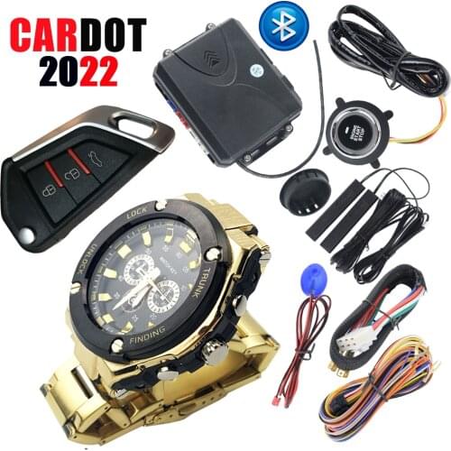 Cardot Watch Smart Key Smart Pke Keyless Entry Remote Starter Engine Start Stop Car Alarm System