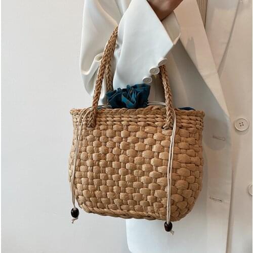 Fashion Women Small Straw Handbags Tote Bags Designer Ladies Travel Shoulder Bag High Quality Female Weave Purse Messenger Bags