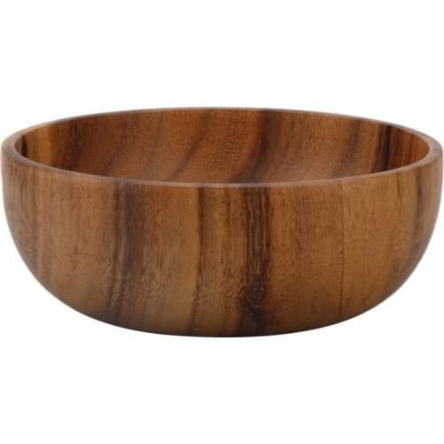Serving Bowl Fruit Plate Wooden Natural Multi-use Acacia Japanese Style Birthday Gift Luxury Wood Grain Basin Tableware