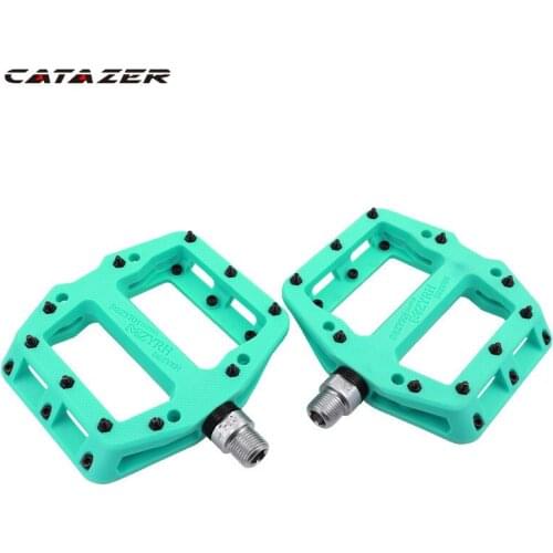 Catazer Cycling Bike Bicycle Pedals Ultralight Seal Bearings Nylon fiber Pedals Durable Widen Area Bike MTB Bicycle Parts
