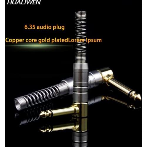 1Pcs 6.35mm / 6.5mm 2Pole Mono Amplifier Plug 6.35 / 6.5 Metal Microphone Jack Plug-in Audio Connector For KTV