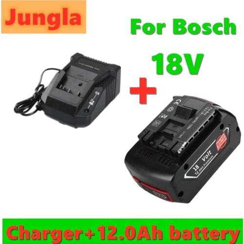 2020 18V12000mAh Rechargeable For Bosch 18V Battery Backup 12.0AH Portable Replacement BAT609 Indicator light+3A Battery Charger