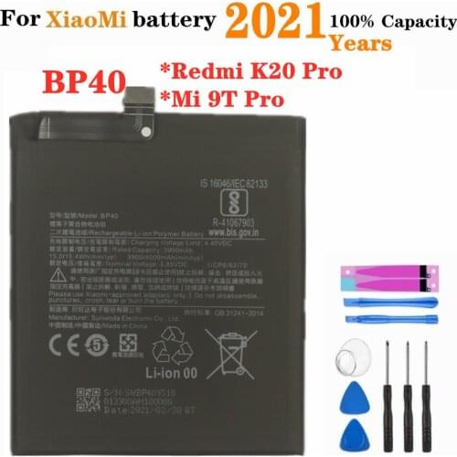 2021 4000mAh BP40 Large Capacity Replacement Battery For Xiaomi Redmi K20 Pro / Mi 9T Pro Lithium Polymer CellPhone Battery