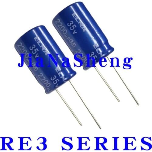 5PCS ELNA 50V470UF 12.5X20 35V2200UF 16X25 RE3 Series Blue Color Audio Electrolytic Capacitor